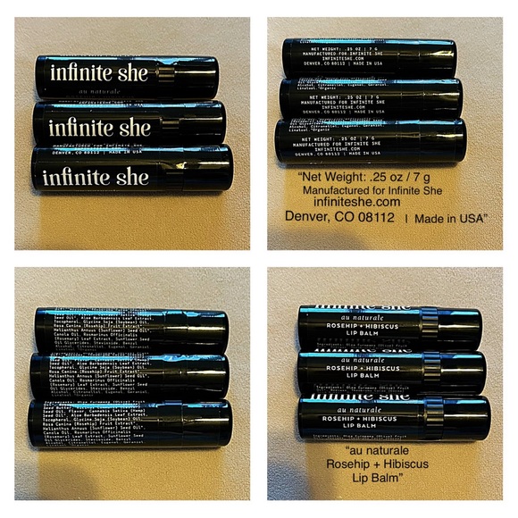 3️⃣NEW Margot Elena LIP BALMS Infinite She 💯% NATURAL FEARLESS Rosehip Hibiscus - Picture 11 of 12